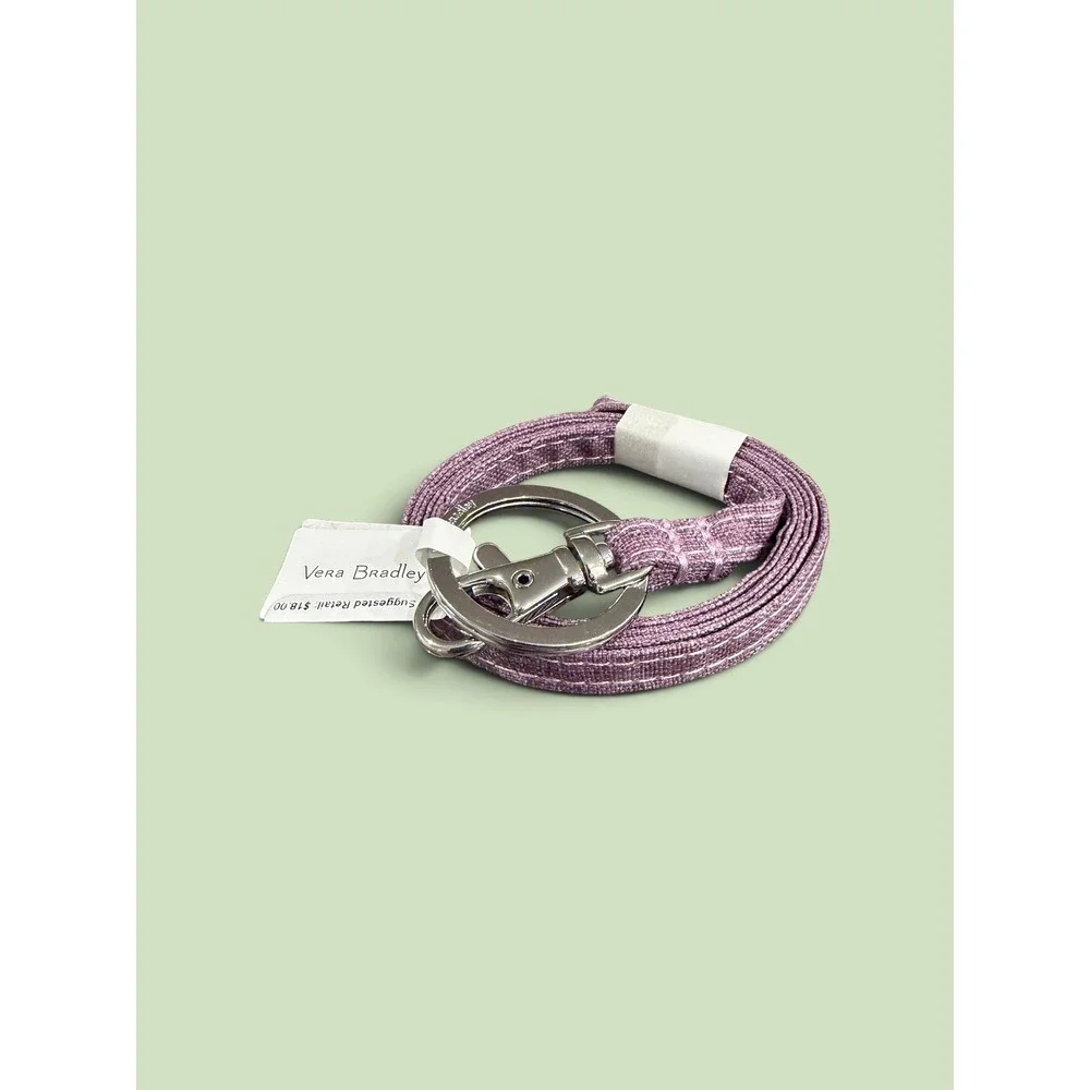 Vera Bradley ReActive Lanyard Pale Orchid Heather Purple ID Badge Key 26690-U64